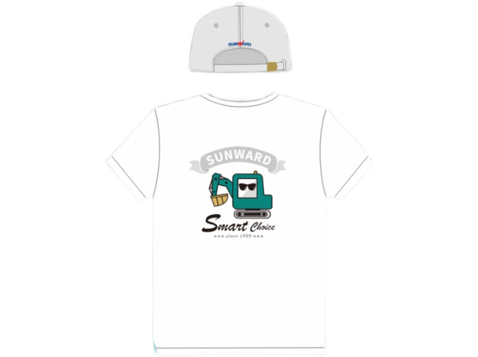 Eltern-kind-kleidung familie von drei baumwolle kurzarm Sunward muster cartoon kinder casual